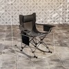 Folding Rocking Camping Chairs, Portable Chairs with Headrest, Cooler Bag, Cup Holder, Carry Bag, 2 Pack - 3 of 4