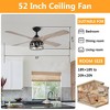 Parrot Uncle 52" Indoor Crystal Reversible Ceiling Fan Lights with Remote, Modern - 3 of 4