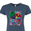 Women's - Marvel - Avengers America Stickers Style Fitted Graphic T-Shirt - 2 of 3
