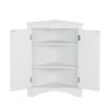 SEVOBAL Bathroom Storage Cabinets Freestanding Triangle Floor Cabinet with Shelves for Home Bathroom or Kitchen, White, 17.2"*17.2"*31.5" - 2 of 4