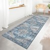 Indoor Vintage Area Rugs For Living Room Retro Low Pile Non Slip Distressed Rug For Bedroom Washable Lightweight Soft Foldable Carpet Home Decor - 4 of 4
