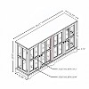 SAINTCY 4-Door LED Antique Curio Cabinet with Glass Doors - 3 of 4