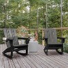 Flash Furniture Halifax HDPE Adirondack Chair with Cup Holder and Pull Out Ottoman, All-Weather HDPE Indoor/Outdoor Chair - image 2 of 4