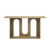 Modern Curved Ash Veneer Console Table with Shelf, Minimalist Entryway Table for Living Room, Hallway, Foyer, or Corridor - 3 of 4