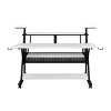 NicBex Home Office Desks Morden Desk with Storage Music Desk with Shelves, Keyboard Tray and Earphone Rack for Music Room - 3 of 4