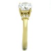 Slickblue Women’s Gold-Tone Halo Engagement Ring with 7mm Round CZ, 4-Prong Setting, Sizes 5-10 - 4 of 4