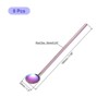 Unique Bargains Stainless Steel Long Handle Round Shaped Drinking Spoon Straws 8 Pcs - 2 of 4