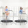 VisioGear Trampolines, Trampoline with Adjustable Bar, Foldable Mini Trampoline for Adults, Black, 40"*40"*49.2" - 3 of 4