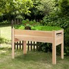 Costway 48'' Wood Raised Garden Bed w/Tool Hook Elevated Planter Stand w/Funnel Design - 3 of 4