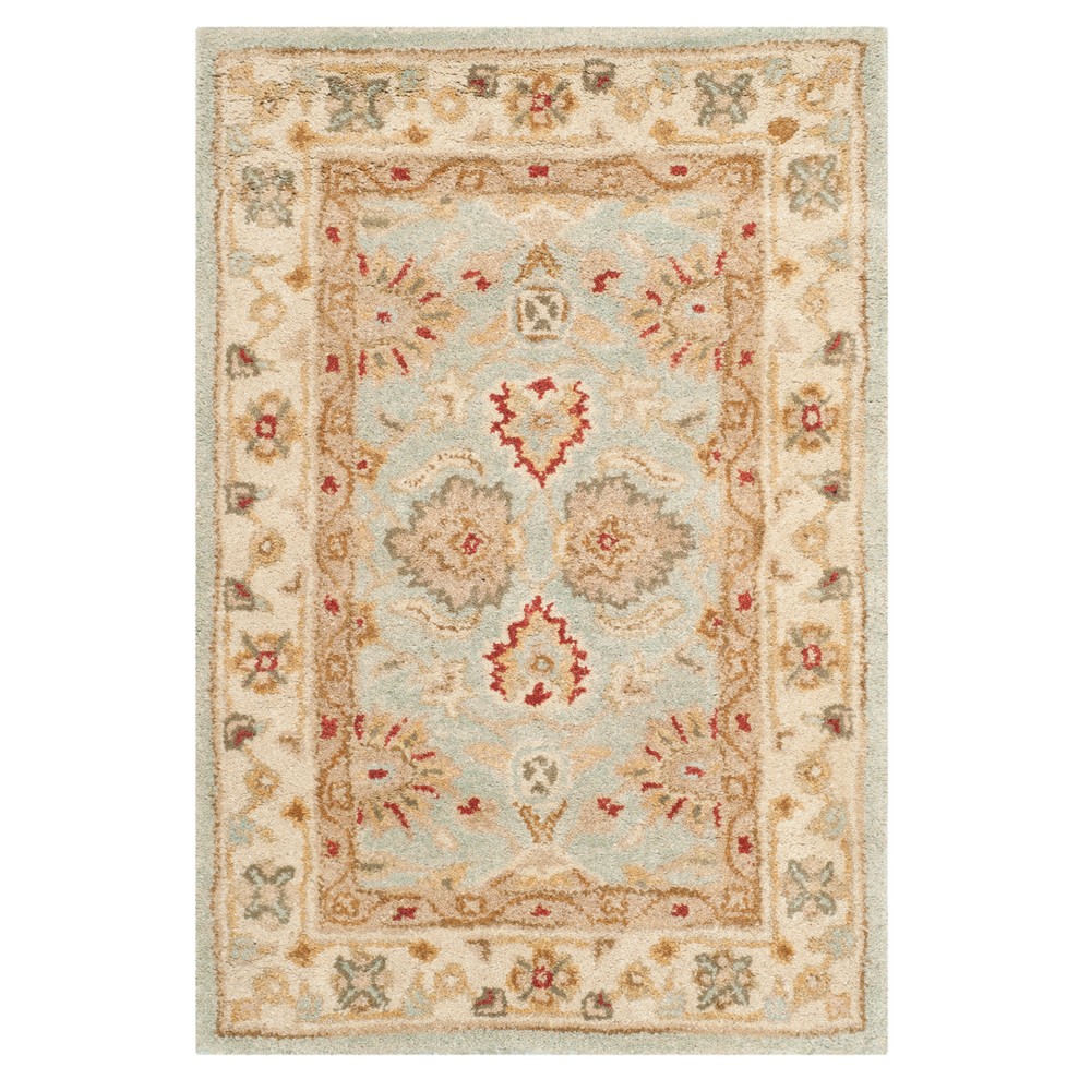 2'3inx4' Georgeta Tufted Accent Rug Beige/Blue - Safavieh