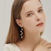 9 Pairs CZ Threader Earrings for Women, Sparkling Long Tassel Chain Drop Set, Wedding & Bridal Jewelry Gifts - 2 of 4