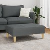 vidaXL Footstool Dark Gray 30.3"x21.7"x12.2" Fabric - 3 of 4