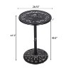 Sapphtopaz Patio Outdoor Table Aluminum Patio Dining Table Outdoor Dining Table Picnic Table with Woven Accents for Garden, Yard, Lawn, Patio - 3 of 4