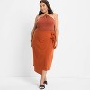 Women's Mid-Rise Linen Midi Wrap Skirt - Future Collective - 3 of 3