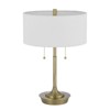 Cal Lighting Kendal metal table lamp with pull chain switch drum fabric shade - 4 of 4