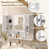 NicBex 35" x 28" Wall Mounted Bathroom Medicine Cabinet,Medicine Cabinet with Mirror,Mirrored Bathroom Wall Cabinet with Doors and Open Shelves - 4 of 4