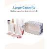 Narwey Clear Toiletry Bags for Traveling Women Men, Clear Travel Bags for Toiletries Makeup Bag Cosmetic Bag with Zipper - 3 of 3