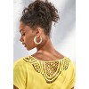 Women's Crochet Insert Short Sleeve Top - LASCANA - 2 of 4