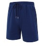 Clearlove Mens Athletic Sets  2 Piece Lounge Sets Mock Neck Quater Zip T-Shirts Drawstring Pocketed Shorts - 3 of 4