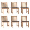 vidaXL Solid Teak Wood Patio Chairs Set, Outdoor Furniture with Cushions, Durable Construction, Weather Resistant, Stylish and Comfortable. - 2 of 4