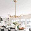 DAKAFUL 9-G9 Bulb Modern Crystal Sputnik Chandelier, Adjustable Height Iron &Crystal Pendant Light for Dining Room,Bedroom,Kitchen - 3 of 4