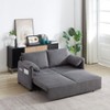 GDFStudio Uriel 65" Modern Convertible Corduroy Upholstered Sofa Bed with 2 Pillows and Side Pockets - 2 of 4