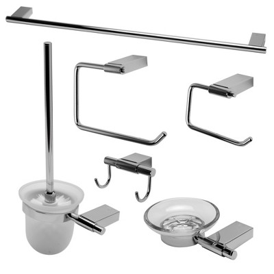 ALFI AB9515-PC Polished Chrome 6 Piece Matching Bathroom Accessory Set