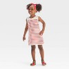 Toddler Girls' Americana Striped Sweater Dress - Cat & Jack™ Cream/Red - 3 of 3