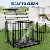 Heavy-Duty Escape-Proof Dog Crate with wheels & removable tray. Indestructible, stackable for medium/small high-anxiety dogs. - 4 of 4
