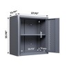 Metal Wall Storage Cabinet, Wall Mounted Garage Storage Cabinet, Floating Tool Cabinet with Adjustable Shelf, Metal Tool Organizer for Kitchen - 4 of 4