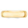Black Bow Jewelry 2mm to 6mm 14K Yellow Gold Domed Comfort Fit Band - 3 of 4