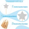 Unique Bargains Non-Edible Star Paper Bamboo Picks Birthday Cake Decorations Toppers 50 Pcs - 3 of 4