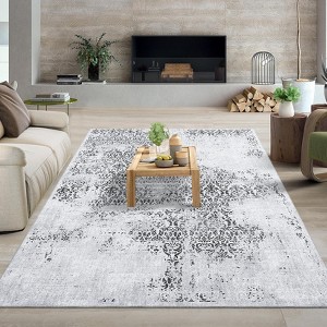 5x7 Living Room Rug Washable Area Rugs Vintage Rug Ultra-Thin Non-Slip Floor Cover Low Pile Non-Shedding Stain Resistant Mat - 1 of 4