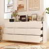 FUFU&GAGA White Modern Minimalist Dresser Bedroom Horizontal Dresser Large Drawer Cabinet Hidden Handles - 4 of 4