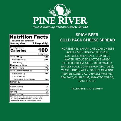 Pine River Spicy Beer Cold Savoury Cheese Spread - 7oz