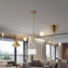 LLHZSY Modern Chandelier Linear Pendant Lights-Gold-50" Wide 4-Light Fixture for Dining Room Kitchen Island Living Room - 4 of 4