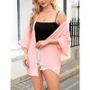 WhizMaxWomen's Cardigan Open Front Chiffon 3/4 Sleeve Cardigan Casual Sheer Beach Cover Ups - 4 of 4