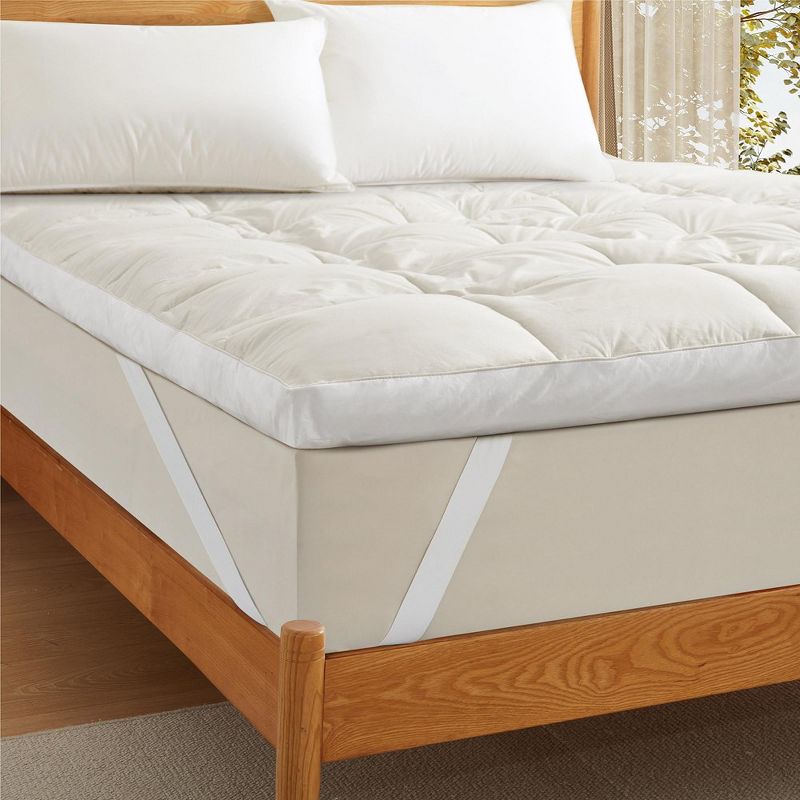 Peace Nest Organic Cotton Mattress Topper Feather Bed, Softness & Support in One, 1 of 6