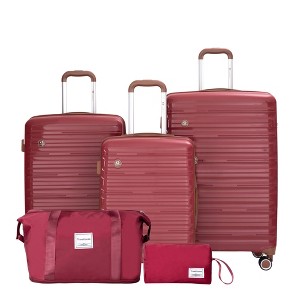 Whisen 5-Piece Set(20/24/28 in.)   Luggage Sets Lightweight Suitcase with TSA Lock and Rotating Wheels - 1 of 4