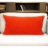HomeRoots 14" X 26" Orange Cotton Lumbar Throw Pillow with Texture - 2 of 4