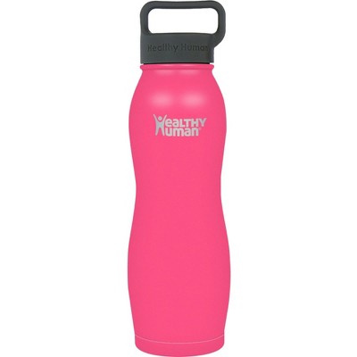 Healthy Human Stainless Steel Curve Water Bottle |(21 oz/ 621 ML, Hawaiian PInk)
