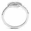 Slickblue Stainless Steel Ring - Polished Finish, Clear Heart CZ Stones, Romantic and Classic Design for Women, Size 5-10 - 3 of 4