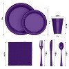 Crown Display 350 Piece Color Disposable Plastic Dinnerware party set- Serves 50 - 4 of 4