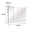 Cesicia 40 x 30 inches Triple Swing Medicine Cabinet with 3 Doors and 6 Shelves - 3 of 4