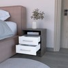 Gulches Nightstand Cartiz, Two Drawers, Smokey Oak / White Finish - 2 of 4