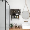 OUTSUPPLY Bathroom Towel Bar, Paper Holder, Over The Toilet Storage Cabinet, Medicine Cabinet for Bathroom - 2 of 4