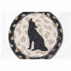 Earth Rugs Howling Coyote Printed Coaster – 5"x5" Braided Jute Wildlife Accent for Rustic Lodge or Desert Decor - 3 of 3