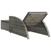 vidaXL Sun Lounger with Dark Gray Cushion Poly Rattan Gray - 4 of 4