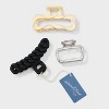 Assorted Claw Hair Clip Set 3pc - Universal Thread™ - 2 of 3