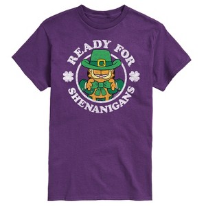 Men's - Garfield - Ready For Shenanigans Patrick's Day Short Sleeve Graphic T-Shirt - 1 of 4